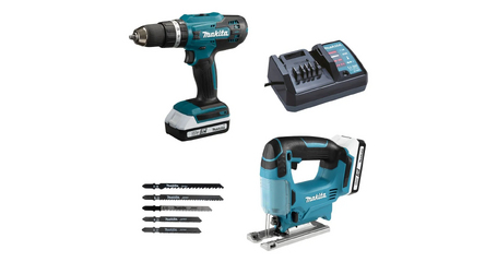 Аккум. дрель-шуруповерт MAKITA LXT HP488D + аккум. лобзик JV183D