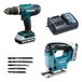 Аккум. дрель-шуруповерт MAKITA LXT HP488D + аккум. лобзик JV183D