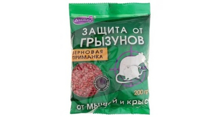 Отрава от грызунов (зерновая приманка) Домовой Прошка (п/э пакет 200 гр.)