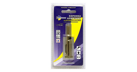 Коронка алмазная  d 16 мм по керамике и кафелю TRIO-DIAMOND