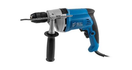 Дрель ударная BULL DR 1308 KL в кор. 850 Вт, БЗП металл 13 мм, 1 скорость, 0-2800 об/мин