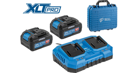 Набор аккумулятор 2х4 А*ч и зарядное устройство 2х4 А BULL XLTpro в чем. SET