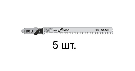 Пилка лобз. по дереву T101B (5 шт.) BOSCH