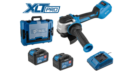 Аккум. углошлифмашина BULL CSG 1812-1 SR Xcase XLTpro 2x6 Ач БЕСЩЕТ, 125 мм, рег. об., 10 000 об/мин