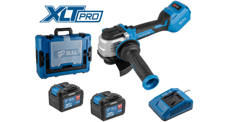 Аккум. углошлифмашина BULL CSG 1812-1 SR Xcase XLTpro 2x6 Ач БЕСЩЕТ, 125 мм, рег. об., 10 000 об/мин