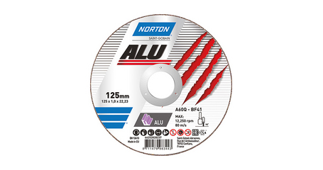 Круг отрезной 125х1.6x22.2 мм для алюминия ALU NORTON