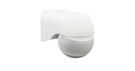 Датчик движения PMS-IR 010  800Вт  180° 12м IP44 WH Jazzway