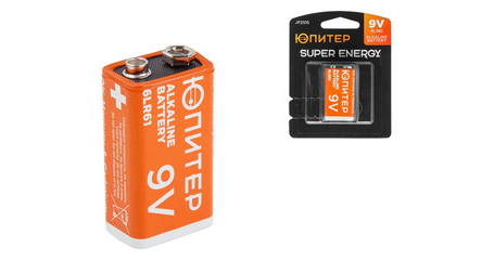 Батарейка 6LR61 (6LF22) 9V alkaline 1шт. ЮПИТЕР