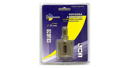 Коронка алмазная  d 35 мм по керамике и кафелю TRIO-DIAMOND