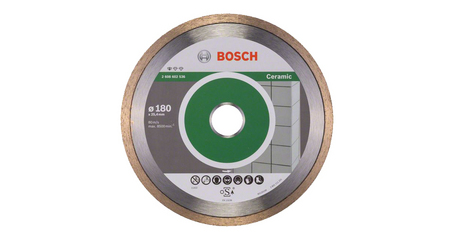 Алмазный круг 180х25.4 мм по керамике сплошн. STANDARD FOR CERAMIC BOSCH