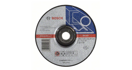 Круг обдирочный 180х6x22.2 мм для металла BOSCH
