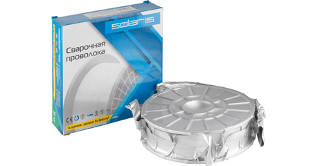 Проволока сварочная FLUX E71T-GS ф1,0мм (сварка без газа) (катушка 5кг) SOLARIS