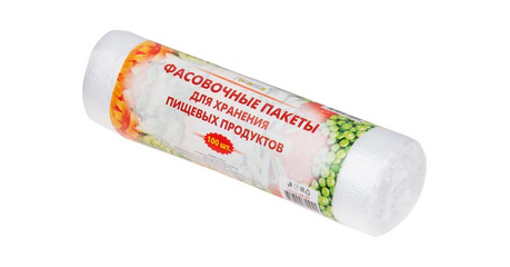 Пакеты фасовочные для хранения пищевых продуктов, 100 шт, в рулоне, РОМАШКА