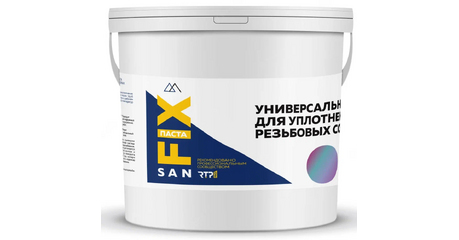Паста уплотнительная, универсальная, 450 мл., ведро, графит, SANFIX