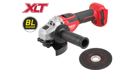 Аккум. углошлифмашина WORTEX CAG 1812-2 E в кор. XLT SOLO БЕСЩЕТ., 18 В, 125 мм, 3000-8500 об/мин