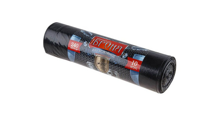 Мешки для мусора, 240 л, 10 шт, 