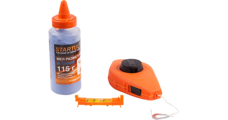 Шнур разметочный 30м с мелом и уровнем STARTUL STANDART (ST1210)
