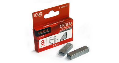 Скобы закалённ. 12мм тип 53 (1000шт) STARTUL PROFI (ST4507-12)