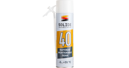 Пена монтажная бытовая всесезонная SOLIDE Foam 40 (500мл)