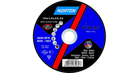 Круг отрезной 180х1.6x22.2 мм для металла Vulcan NORTON