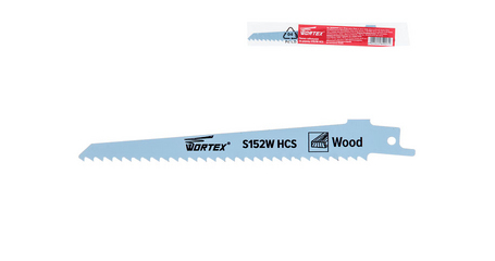 Пилка сабельная по дереву S152W (1 шт.) WORTEX высокоуглеродистая сталь HCS, 150 мм длина