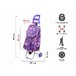 Сумка-тележка хозяйственная на колесах 30 кг, фиолетовая, цветы, PERFECTO LINEA