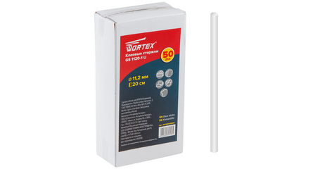 Клеевые стержни Wortex GS 1120-1 U  (PVC универсальный, 11,2*200мм, 50шт, коробка)