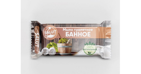 Мыло туалетное БАННОЕ 100 г, в цв. обертке