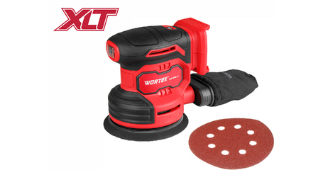 Аккум. эксцентриковая шлифмашина WORTEX COS 1218-1 E в кор. ALL1 XLT SOLO 18В, 125 мм, 6000-13000 об
