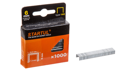 Скобы   6мм тип 140 (1000шт) STARTUL MASTER (ST4554-06)
