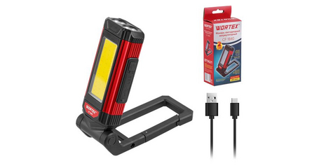 Фонарь светодиодный аккумуляторный Wortex CF 1840 в кор. 180-400 Лм, 8 режимов, магнит