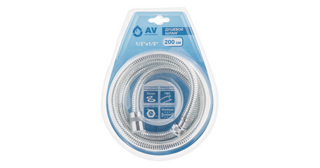 Шланг душевой, PVC, 1/2