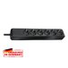 Удлинитель 1.5м (6 роз., 3.3кВт, с/з, ПВС) черный Brennenstuhl Eco-Line