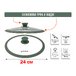 Крышка стеклянная, 240 мм, с силиконовым ободом, круглая, NATURAL GREEN, PERFECTO LINEA