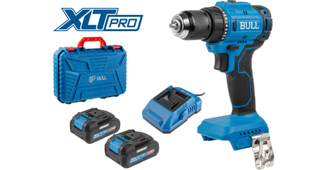 Аккум. дрель-шуруповерт BULL SR 1803 в чем. XLTpro БЕСЩЕТ., 2x2 А*ч, 18 В, 45 Н*м, БЗП 10 мм
