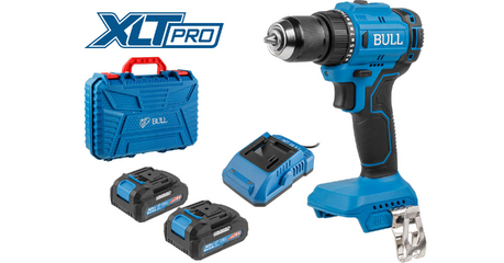 Аккум. дрель-шуруповерт BULL SR 1803 в чем. XLTpro БЕСЩЕТ., 2x2 А*ч, 18 В, 45 Н*м, БЗП 10 мм