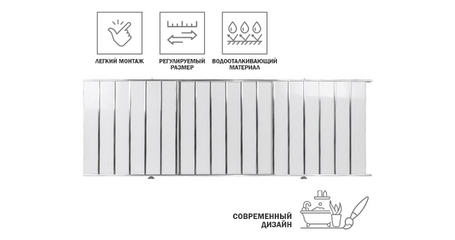 Экран под ванну 1,5 м, серебряная (10), PERFECTO LINEA