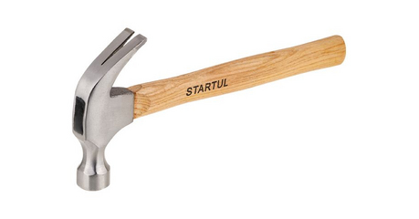 Молоток-гвоздодер 560г с дер.рукояткой STARTUL MASTER (ST2002)