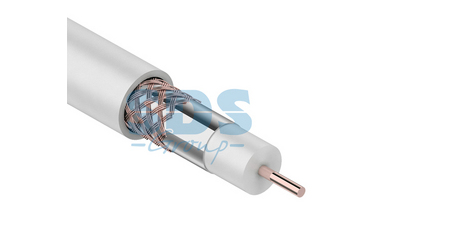 Кабель RG-6U+Cu (75 Ом), Cu/Al/Cu 48 % (бухта 100 м) белый PROconnect
