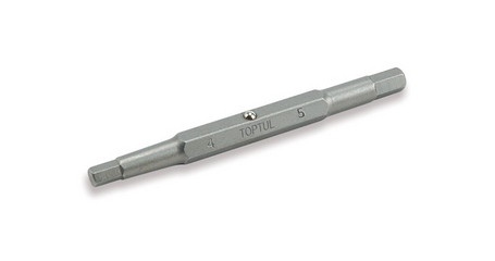Насадка двухсторонняя шестигр.4mm/5mm 75мм TOPTUL