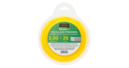 Леска ф 3.0 мм х 26 м квадратн. сеч. STARTUL GARDEN