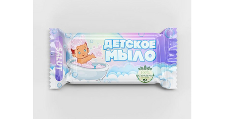 Мыло туалетное ДЕТСКОЕ 100 г, в цв. обертке