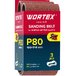 Шлифлента 100x914 мм P80 бесконечная 3 шт. для станка WORTEX GM 1528