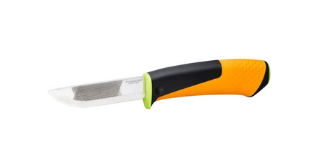 Нож для тяжелых работ с точилкой FISKARS
