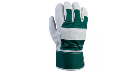 Перчатки спилковые комбинированные, 10/XL, серый/зелёный, Jeta Safety