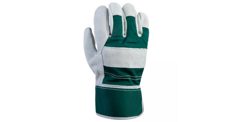 Перчатки спилковые комбинированные, 10/XL, серый/зелёный, Jeta Safety