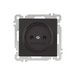 Розетка 1-ая (скрытая, без рамки, б/з) черная, DARIA, MUTLUSAN