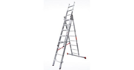 Лестница алюм. 3-х секц. 211/484/224 см 3х8 ступ. 14,3кг  NV3230 Новая Высота
