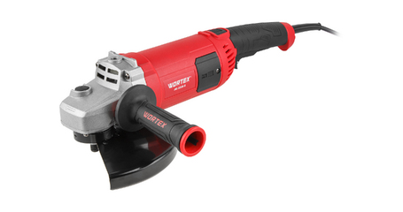Двуручная углошлифмашина WORTEX AG 2326-5 в кор. 2400 Вт, 230мм, 6500 об/мин, плавн. пуск, поворот.