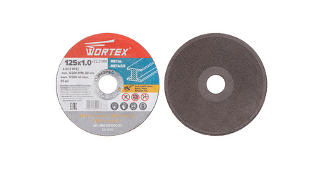 Круг отрезной 125х1.0x22.2 мм для металла WORTEX